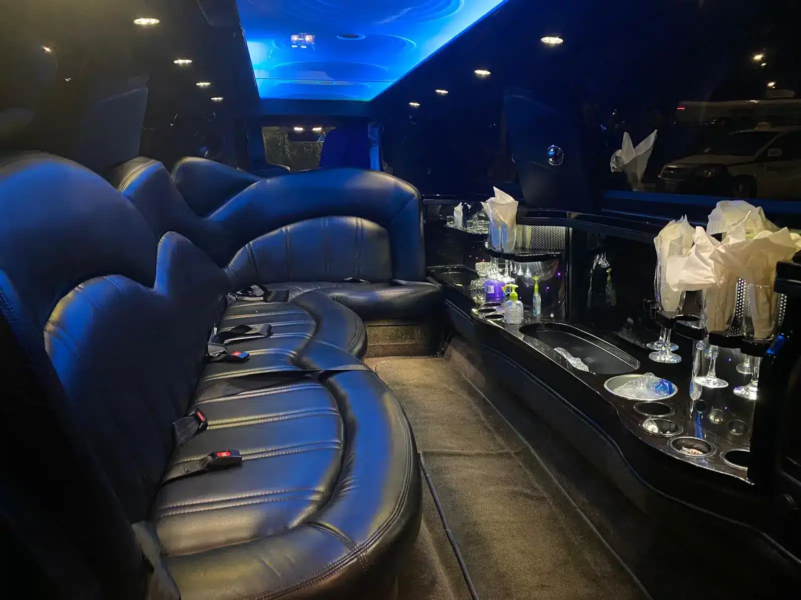 Interior of Luxury Limousine