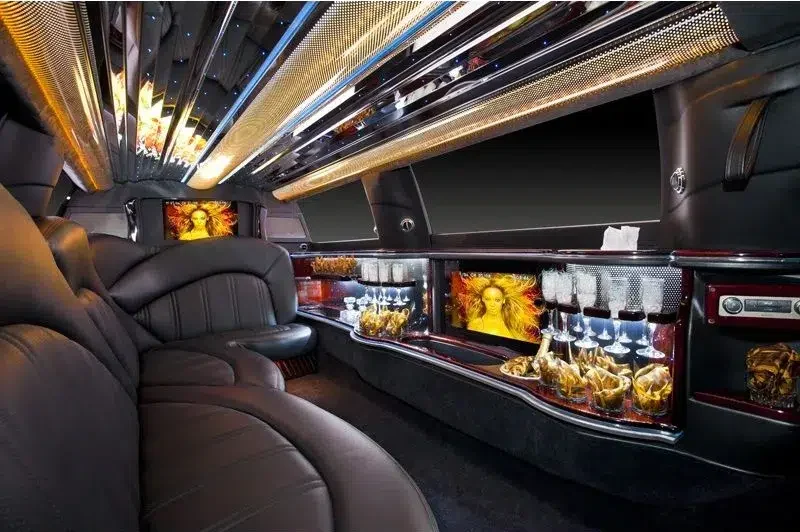 Yellow Limousine Interior