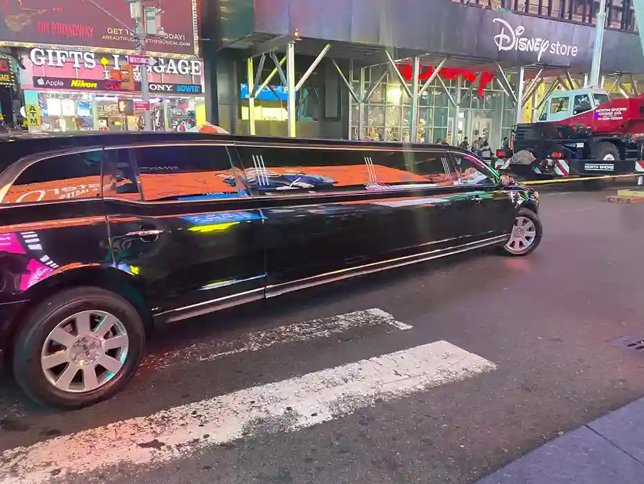 Black Limo in City
