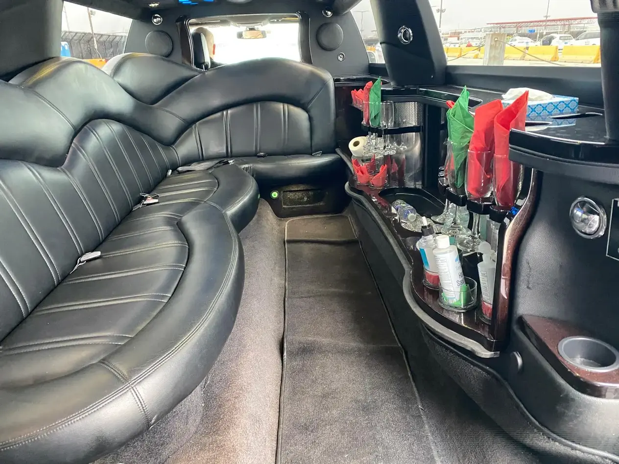 Interior of Luxury Limousine - Limo Service Whittier