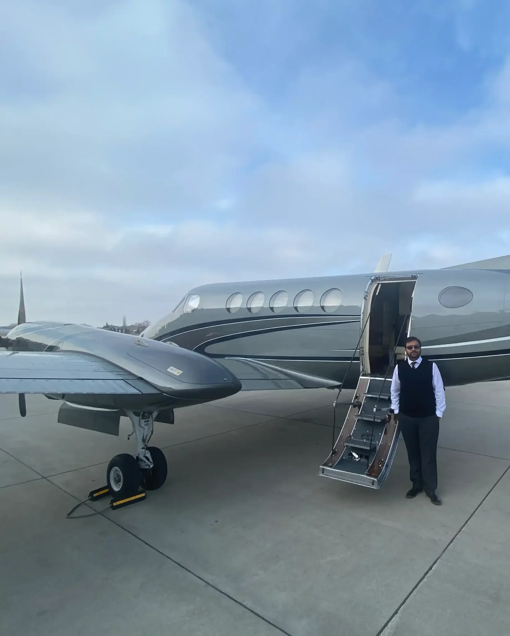 Sheary Bhai at Private Jet