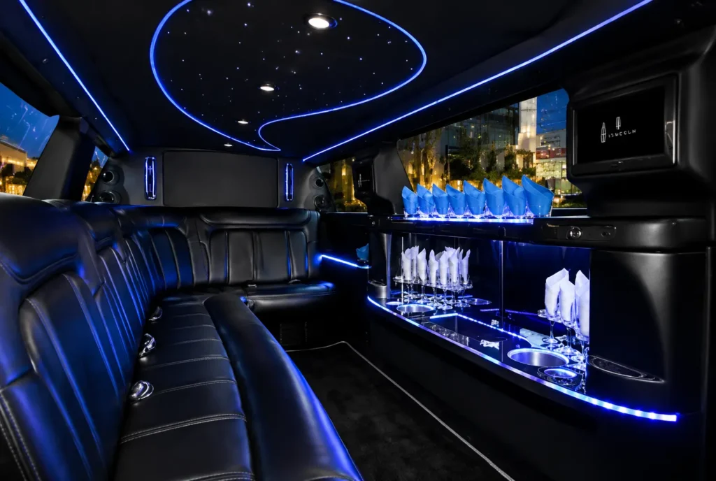 Lincoln limousine interior