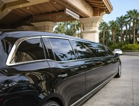 Luxury black limo