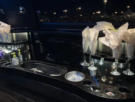 Luxury limousine bar