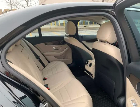 Sedan black car interior