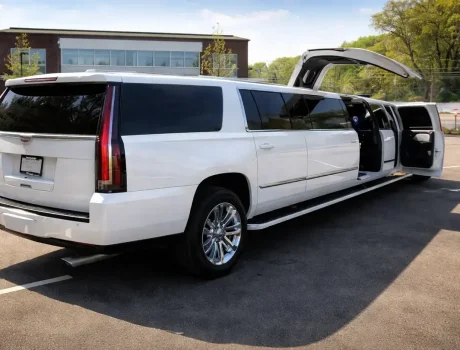 white cadillac limo